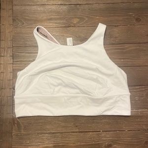 Size 14 white Lululemon sports bra/tank